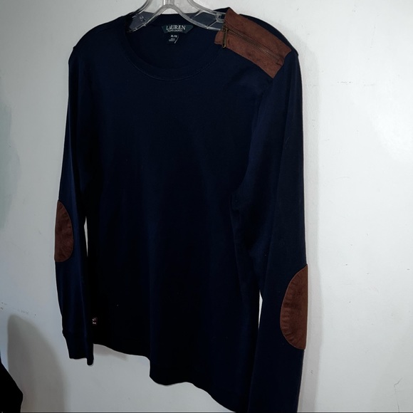 Lauren Ralph Lauren Shoulder Zip Top patch Elbows XL/TG - Picture 4 of 7